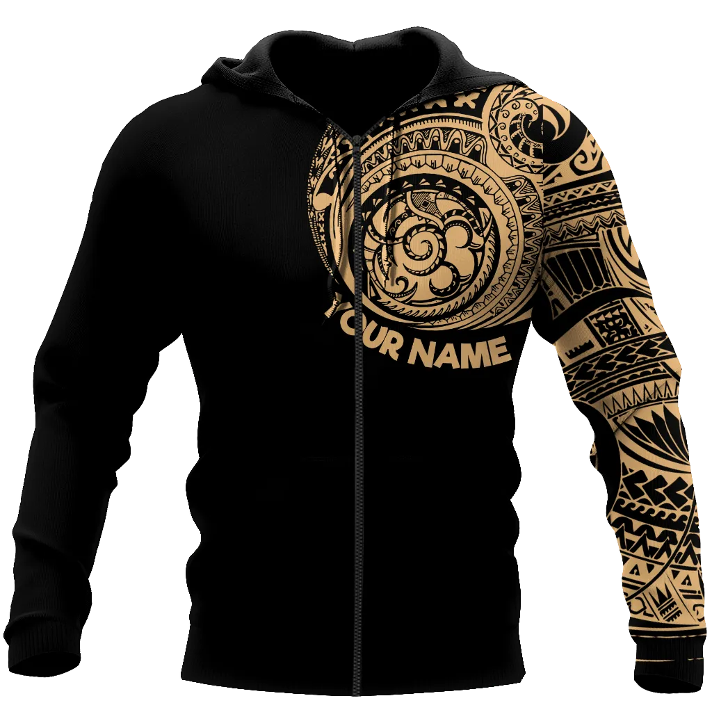 Amazing Polynesian Traditional Tattoo Personalized Unisex Deluxe Hoodie ML