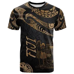 Fiji Polynesian T-Shirt - Poly Tattoo Gold Version