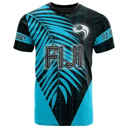 Fiji T-Shirt - Rugby With Palm Leaf