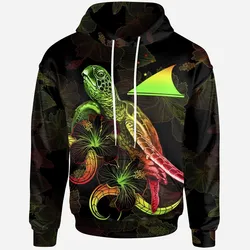 Alohawaii Clothing - Hoodie Tokelau Polynesian - Turtle With Blooming Hibiscus Reggae - BN22
