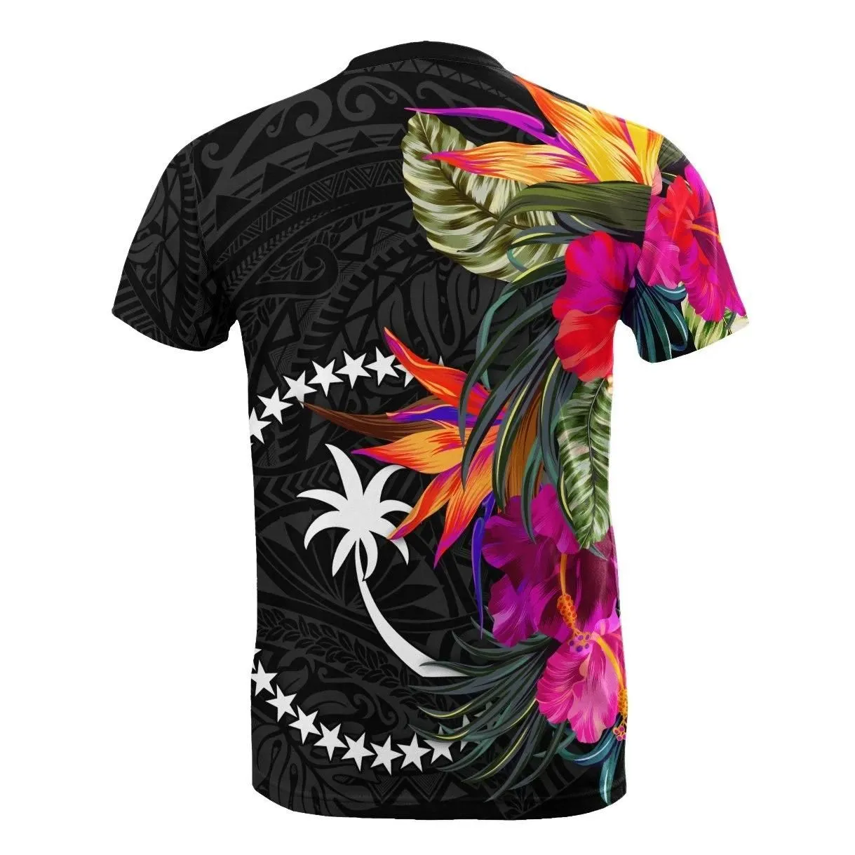 Chuuk Custom Personalised T-Shirt - Hibiscus Pattern - BN39