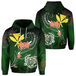 Alohawaii Hoodie - Hawaii Turtle Plumeria Polynesian Hoodie - Luck Style - AH J8
