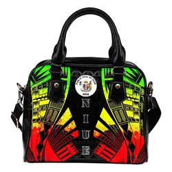 Niue Shoulder Handbag - Polynesian Tattoo Reggae
