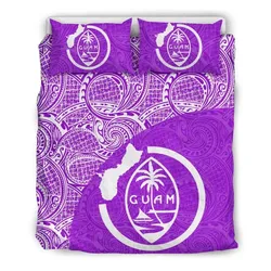 FamilyGater Bedding Set - Cover and Pillow Cases Guam Coat Of Arm Map Polynesian 07 Th9