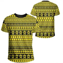 Polynesian Tattoo Tribal Yellow T Shirt Ah Jr Hawaiian Shorts Beach Short Sleeve