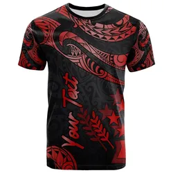 Kosrae Micronesia Custom Personalised T Shirt - Poly Tattoo Red Version