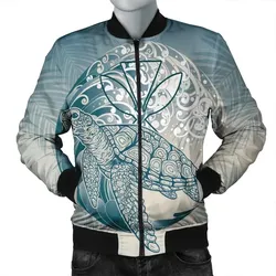 Alohawaii Jacket - Hawaii Wave Kanaka Turtle Bomber Jacket - AH - J4R