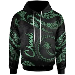 Chuuk Micronesia Hoodie - Poly Tattoo Green Version