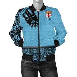 Fiji Strong Womens Bomber Jacket - Blue Version