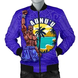 American Samoa Polynesian Men Bomber Jacket - Aunuu Island