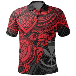Hawaii Polynesian Polo Shirt, Turtle Hibiscus Golf Shirt BN1518