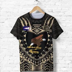 Alohawaii T-Shirt - Tee American Samoa Tattoo Rugby - Tan K5