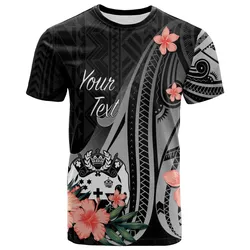 Tonga Personalised Custom T shirt - Polynesian Hibiscus Pattern Style