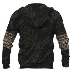 Polynesian Hoodie Tattoo Style Gold NVD1360