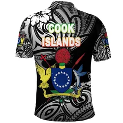 Cook Islands Rugby Polo Shirt Unique Vibes Coat Of Arms - Black