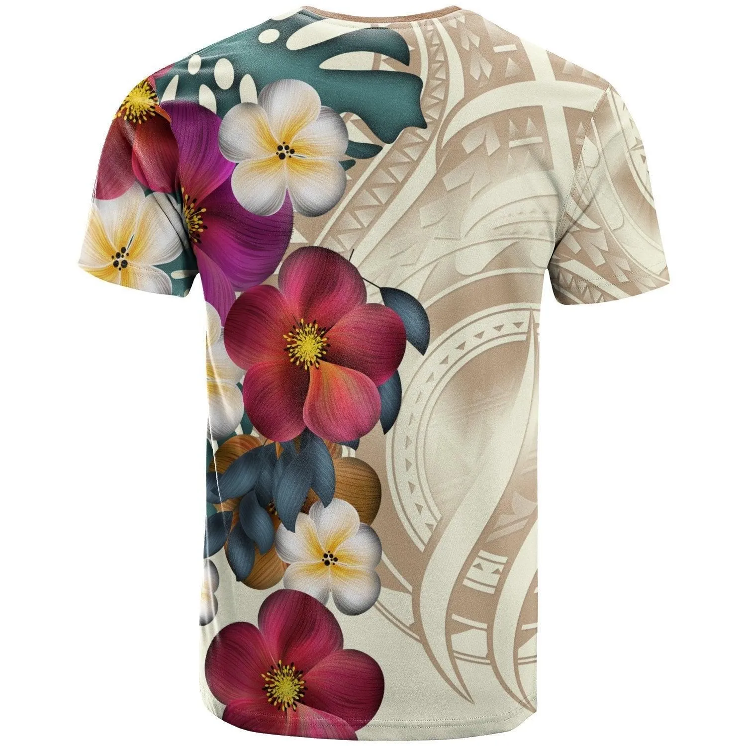 Papua New Guinea T shirt - The Tropical Plumeria Flower Style