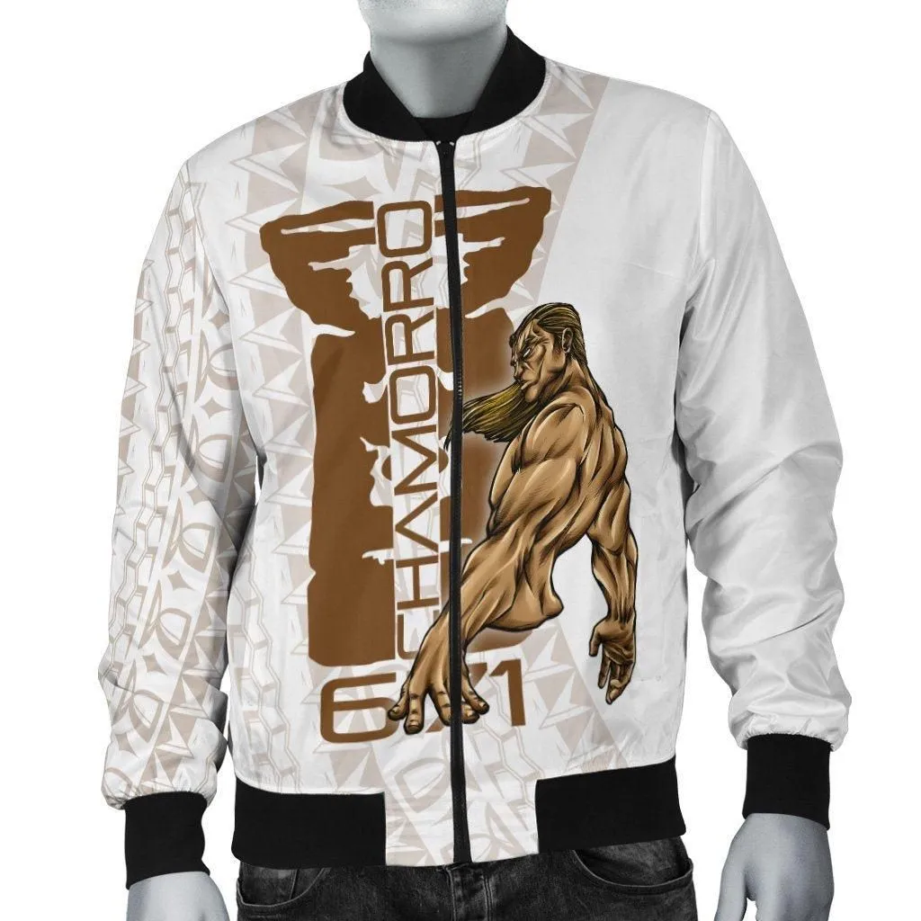 Guam Mens Bomber Jacket - Chamorro With Puntan