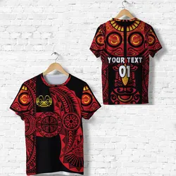 (Custom Personalised) Marquesas Islands T Shirt Marquesan Tattoo Original Style - Red LT8