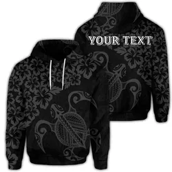 Alohawaii Hoodie - (Personalised) Hawaiian Map Turtle Hibiscus Kanaka Polynesian Hoodie - Gray - AH - J4R