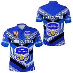 Papua New Guinea Kimbe Cutters Polo Shirt Rugby - Blue LT8