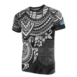 Fiji Polynesian Fiji Flag White Turtle Hibiscus Unisex 3D T-Shirt All Over Print ONCHQ