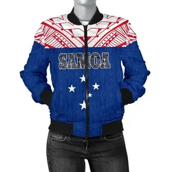 Samoa Womens Bomber Jacket - Polynesian Design