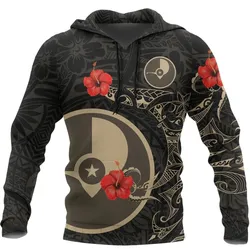 Alohawaii Clothing - Hoodie Yap Hibiscus Tattoo Style A7