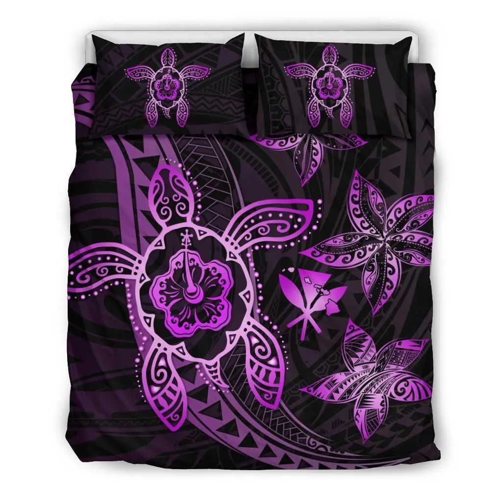 Alohawaii Bedding Set Kanaka Map Hibiscus Plumeria Turtle Art Pink Polynesian Bedding Set Ah J1 Dhc1712561Dd