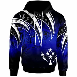 Kosrae Tropical Leaf Gradient Blue Unique 3D Printed Sublimation Hoodie Hooded Sweatshirt Comfy Soft And Warm For Men Women S to 5XL CTC16012458