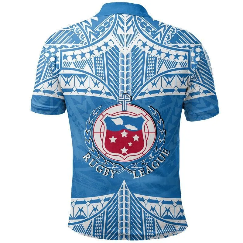 Toa Samoa Rugby Polo Shirt Blue Sky LT6