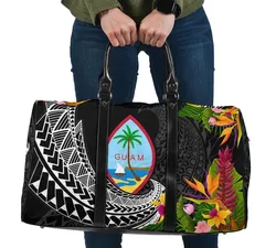 Guam Travel Bag - Custom Personalised Seal Spiral Polynesian Patterns
