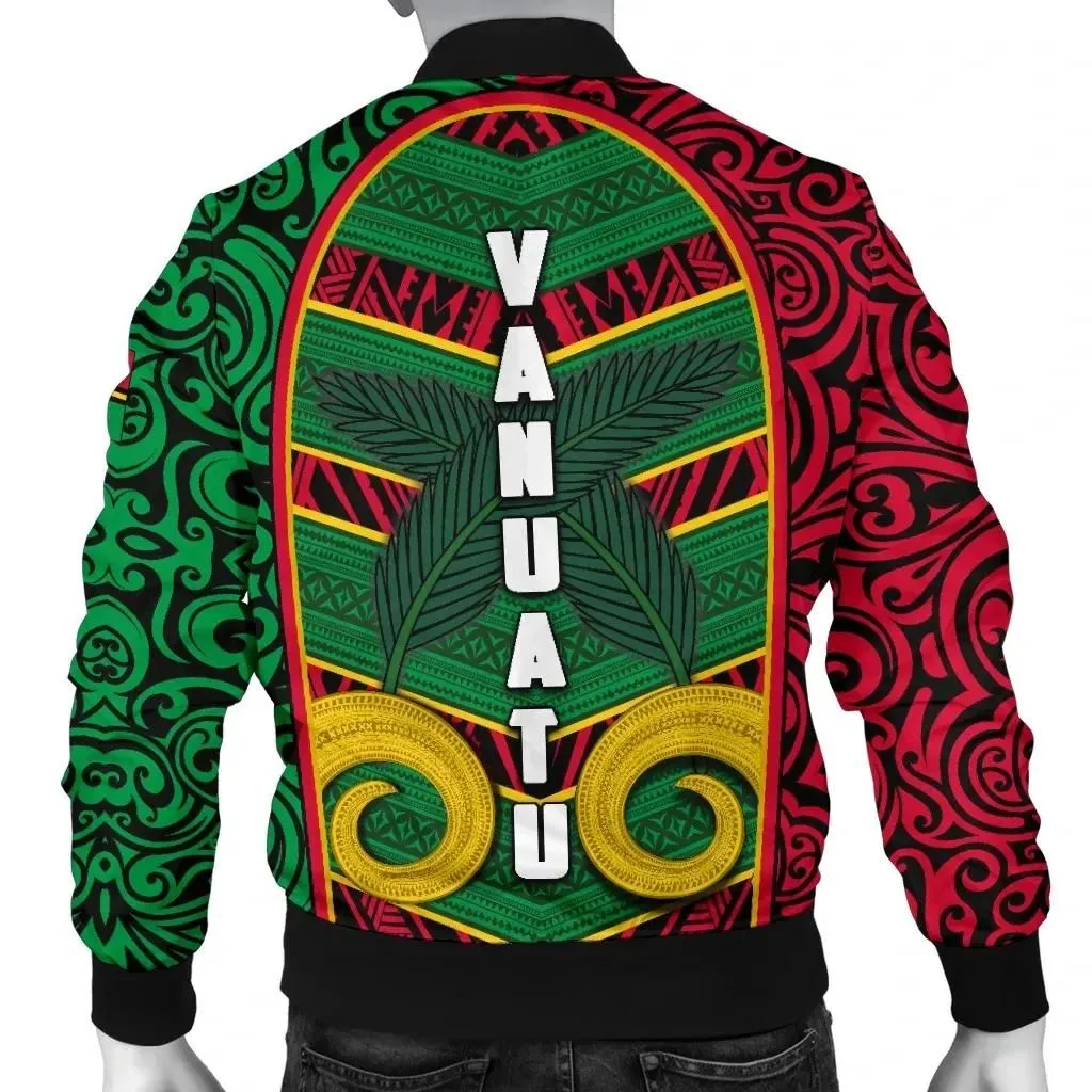 Alohawaii Jacket - Bomber Jacket Vanuatu Pig Tusk Polynesian Coat Of Arms TH4