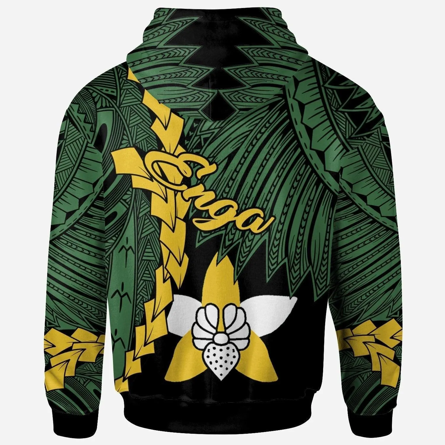(Custom) Papua New Guinea Enga Province Polynesian Hoodie - Tribal Wave Tattoo