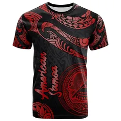 American Samoa Polynesian T Shirt - Poly Tattoo Red Version