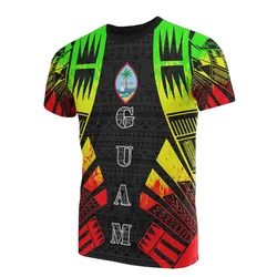 Guam T shirt - Guam Coat of Arms Polynesian Tattoo Reggae Style