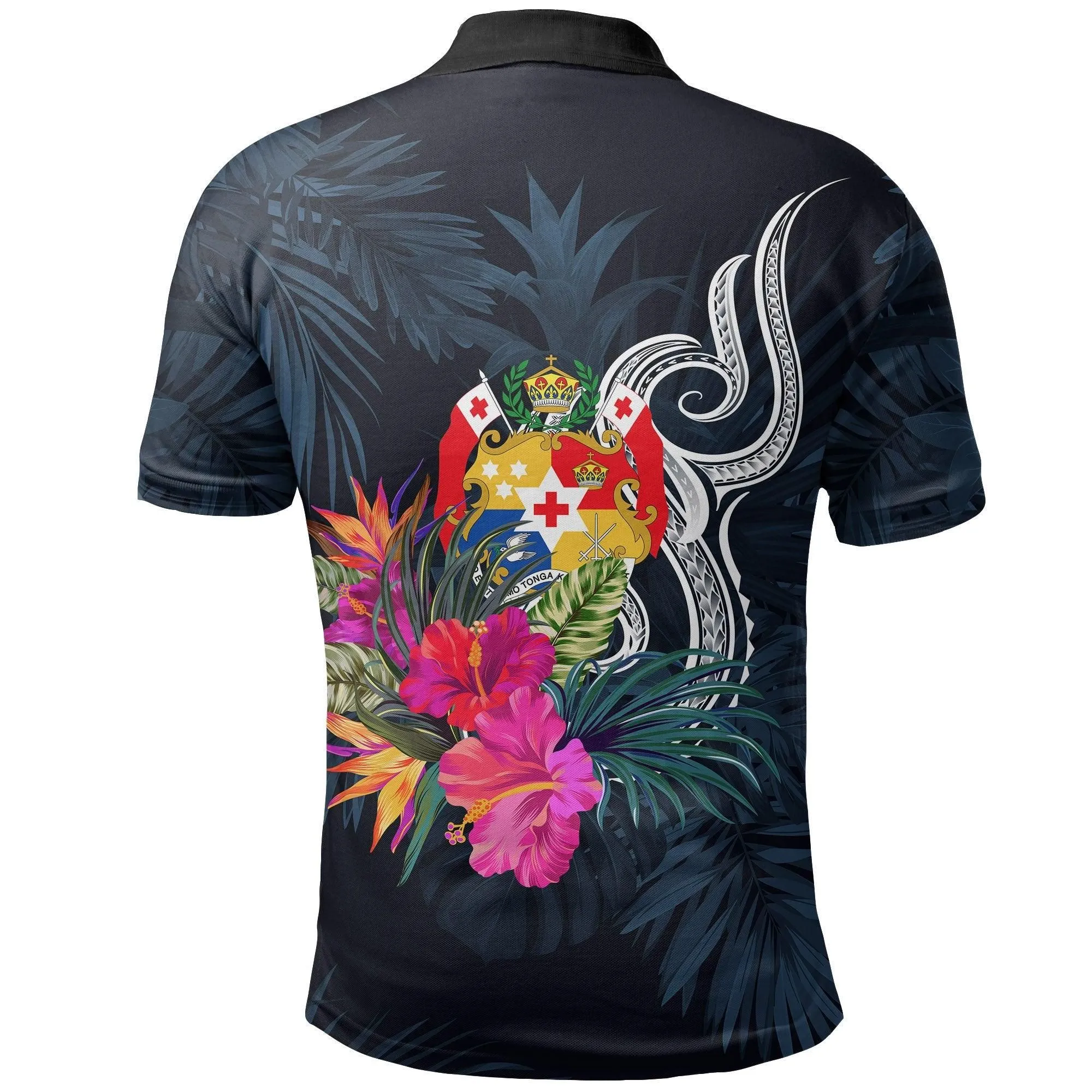 Tonga Polynesian Polo Shirt - Tropical Flower