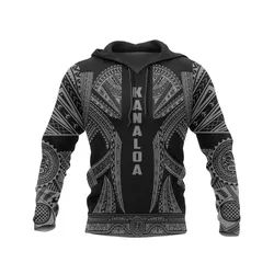 Hawaii Pullover Hoodie - Kanaloa Polynesian Tattoo Special Gray