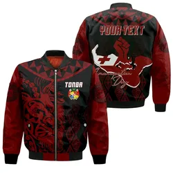 Tonga Personalised Bomber Jacket Emancipation Day Lion Style - Black LT7