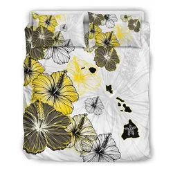 Hawaiian  Map Turtle Hibiscus Polynesian Bedding Set