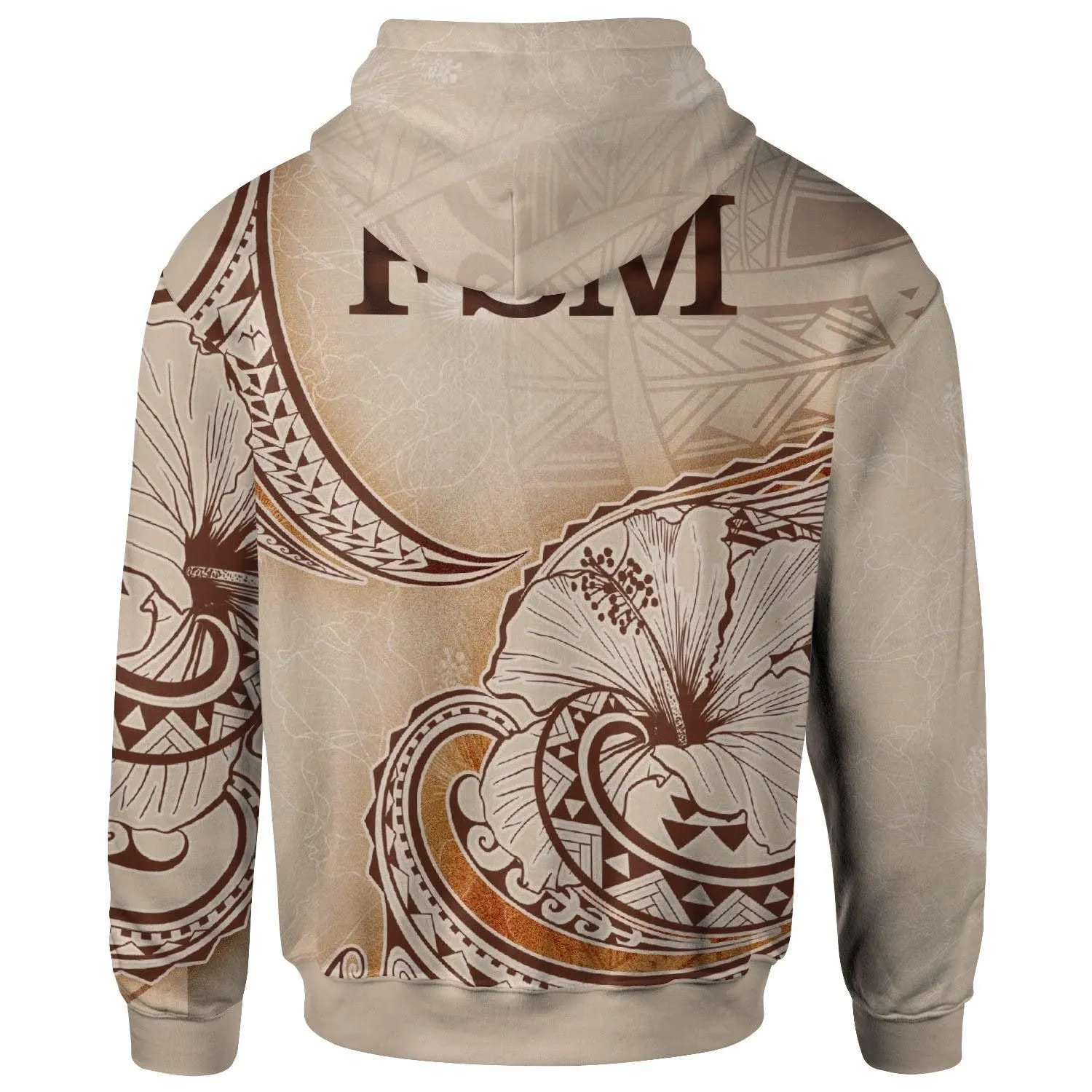 Federated States of Micronesia Hoodie - Hibiscus Flowers Vintage Style