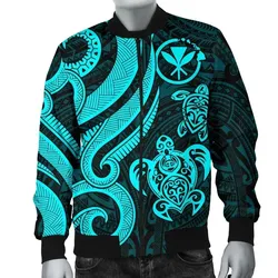 FamilyGater Jacket - Bomber Jacket Polynesian Hawaii (Kanaka Maoli) - Blue Tentacle Turtle - BN11