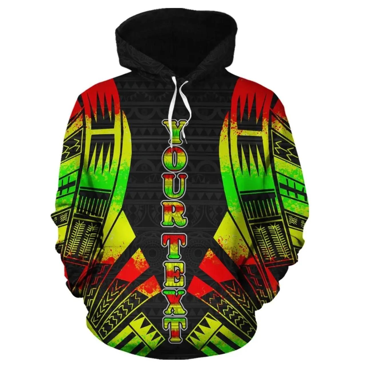 Nauru Polynesian Personalised Custom Hoodie - Reggae Tattoo
