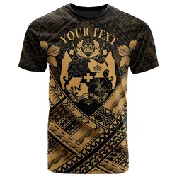 Tonga Custom Polynesian  T-Shirts - Tonga Gold Seal Camisole Hibiscus Style - BN18