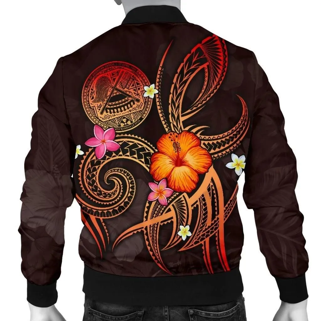 FamilyGater Jacket - Bomber Jacket American Samoa Polynesian - Legend of American Samoa (Red) - BN15