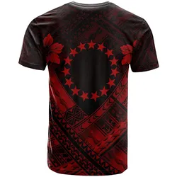 Cook Islands Polynesian T shirts - Cook Islands Red Seal Camisole Hibiscus Style