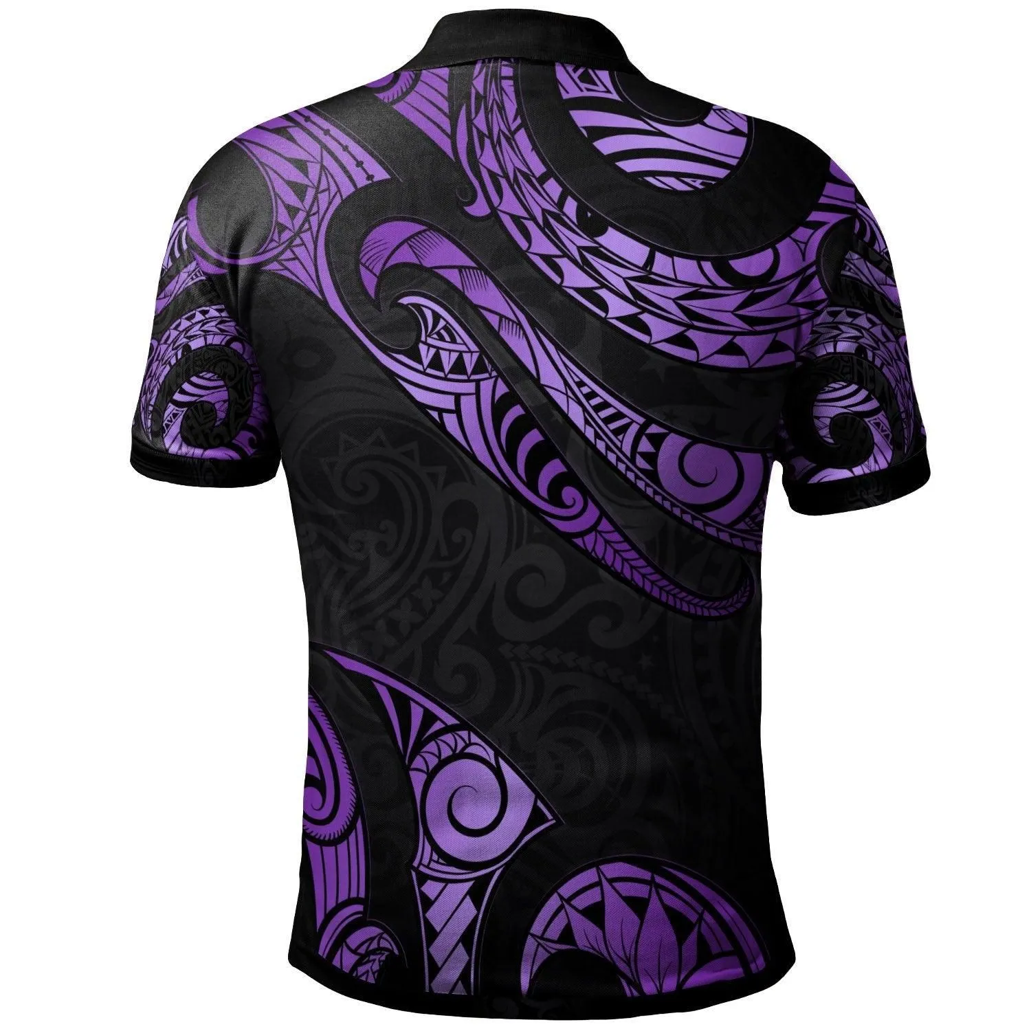 Samoa Polynesian Custom Personalised Polo Shirt - Poly Tattoo Purple Version