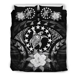 Cook Islands Gray Hibiscus Bedding Set