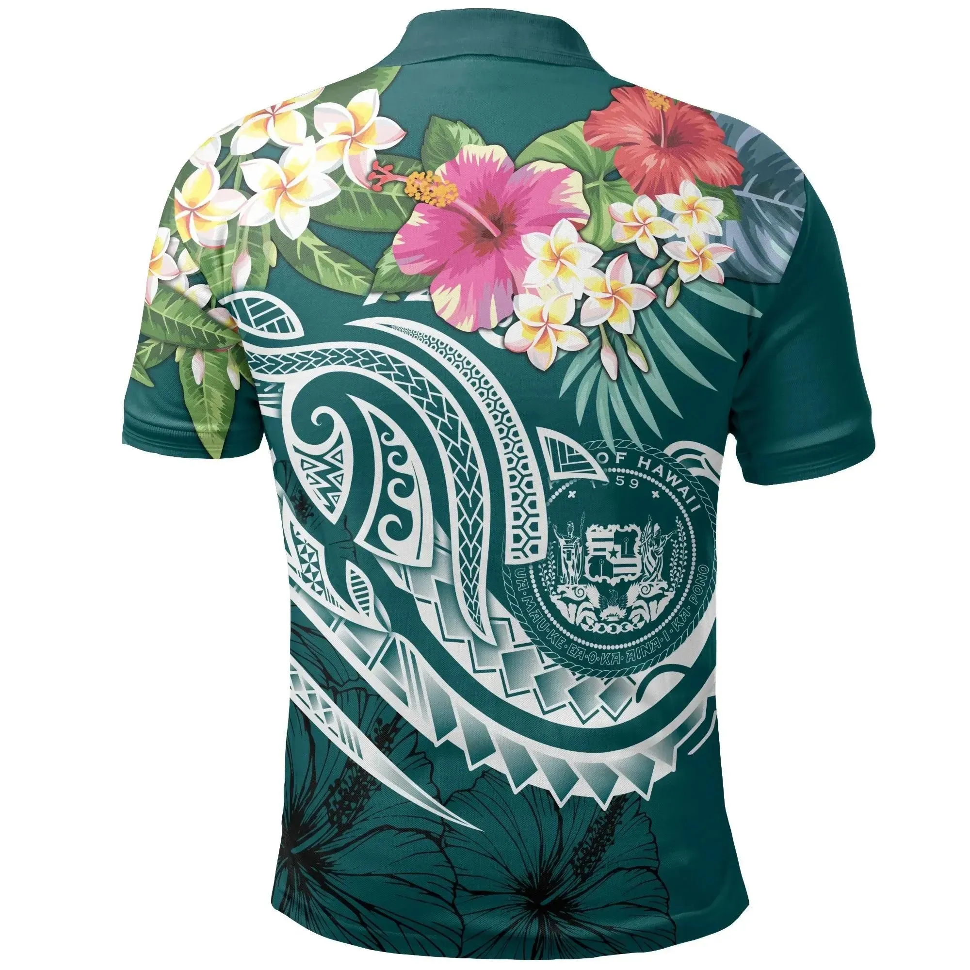 Alohawaii Shirt - Polo Shirt Polynesian Hawaii Summer Plumeria - BN15