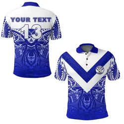 (Custom Personalised) Makoi Bulldogs Polo Shirt Forever Fiji Rugby - Version Fresh 02 - Custom Text and Number LT13
