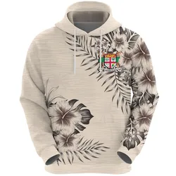 Fiji Hoodie The Beige Hibiscus No